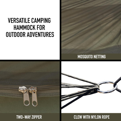 Rothco Jungle Hammock with Mosquito Net and Rain Fly Roof – Portable and Lightweight – Great for Camping, Backpacking, and More