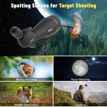 BOSTRON 25-75x100 Spotting Scope, BAK4 FMC Waterproof Spotter Scope with Tripod Phone Adapter, for Target Shooting Hunting Wildlife Bird Watching