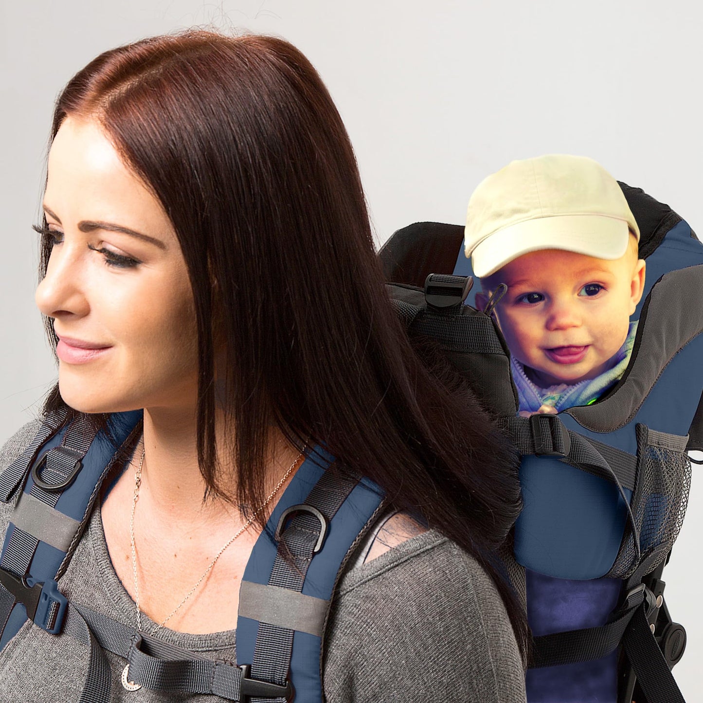 Hiking Baby Carrier Backpack - Comfortable Toddler/Baby Backpack Carrier System with Diaper Change Pad, Insulated Pocket + Rain and Sun Hood to Protect Your Child