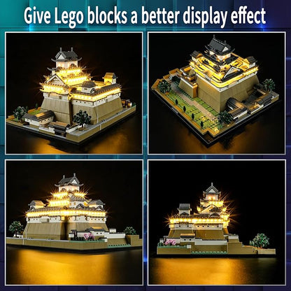 Vaodest LED Light for Lego Architecture 21060 Himeji Castle SetDesign and Configuration Compatible with Lego 21060 Model(LED Light Only Not Building Block Kit)