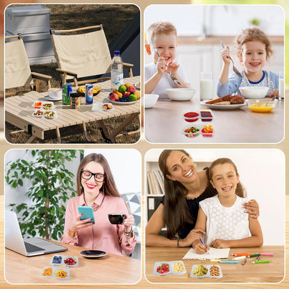 Obfuscate 10-Set Reusable Snack Containers with Lids - Perfect for Portion Control & Meal Prep