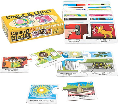 Cause and Effect Matching Game - 50 Pieces - Educational and Learning Activities for Kids