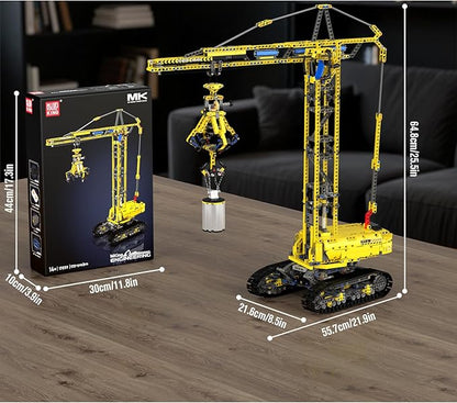 Mould King 17059 Technik Crawler Crane Advanced Building Sets MOC Mobile Construction Model Toy with APP Remote Control for 14+ Teen/Adults Large Vehicles Crane Building Kits for Adults(1731PCS)