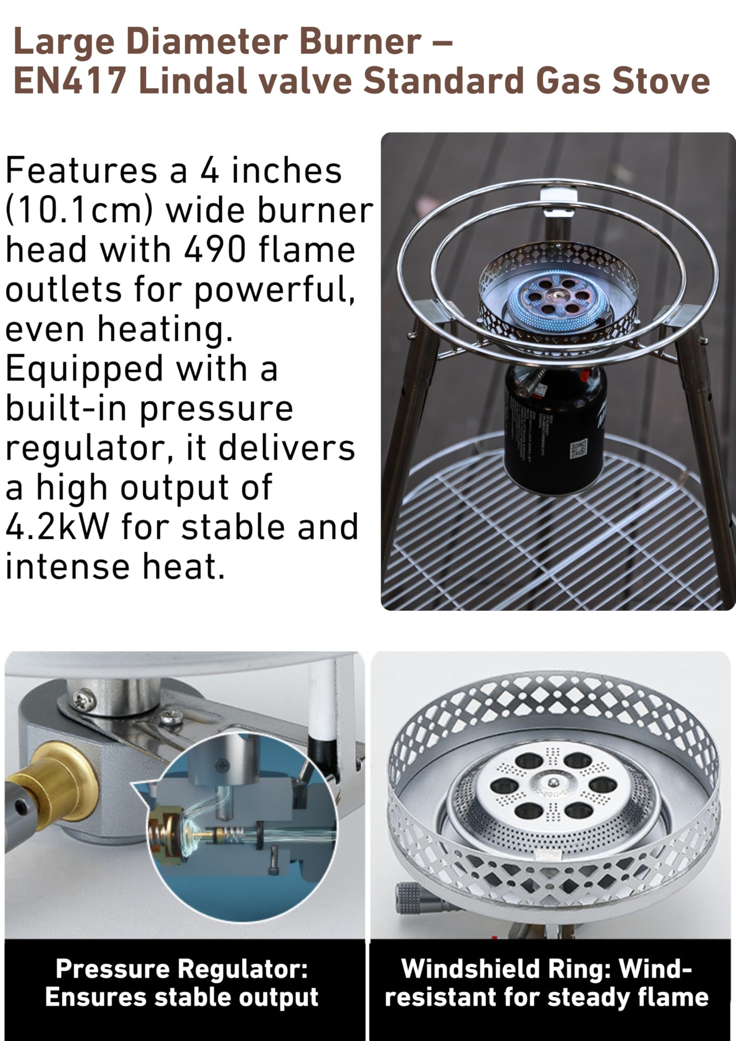 CAMPINGMOON Skottle Grill Cooking System Kit 18 inch Carbon Steel Pan Adjustable Legs Portable Camp Cooking Gear with Carry Bag (Skottle isobutane stove set GR-901)