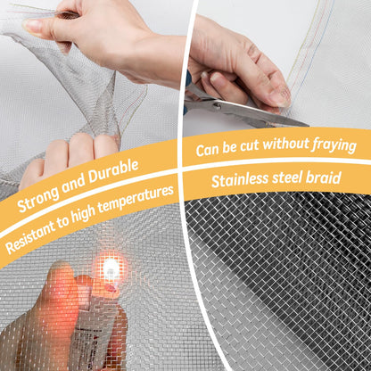 ModaCraft 304 Stainless Steel Window Screen Roll, 39.4" x 98.4 ft Heavy Duty Screen Mesh for Window, Door, Patio, Porch & Sliding Door, Rust-Proof Insect Screen Replacement, Durable Metal Screen Wire