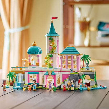 LEGO Disney Princess Castle &amp Royal Pets Kids Toy - Pretend Play Building Set for Girls and Boys Ages 6+ - Includes Ariel Rapunzel Jasmine Moana and Mulan - Gift Idea for Birthdays - 43267