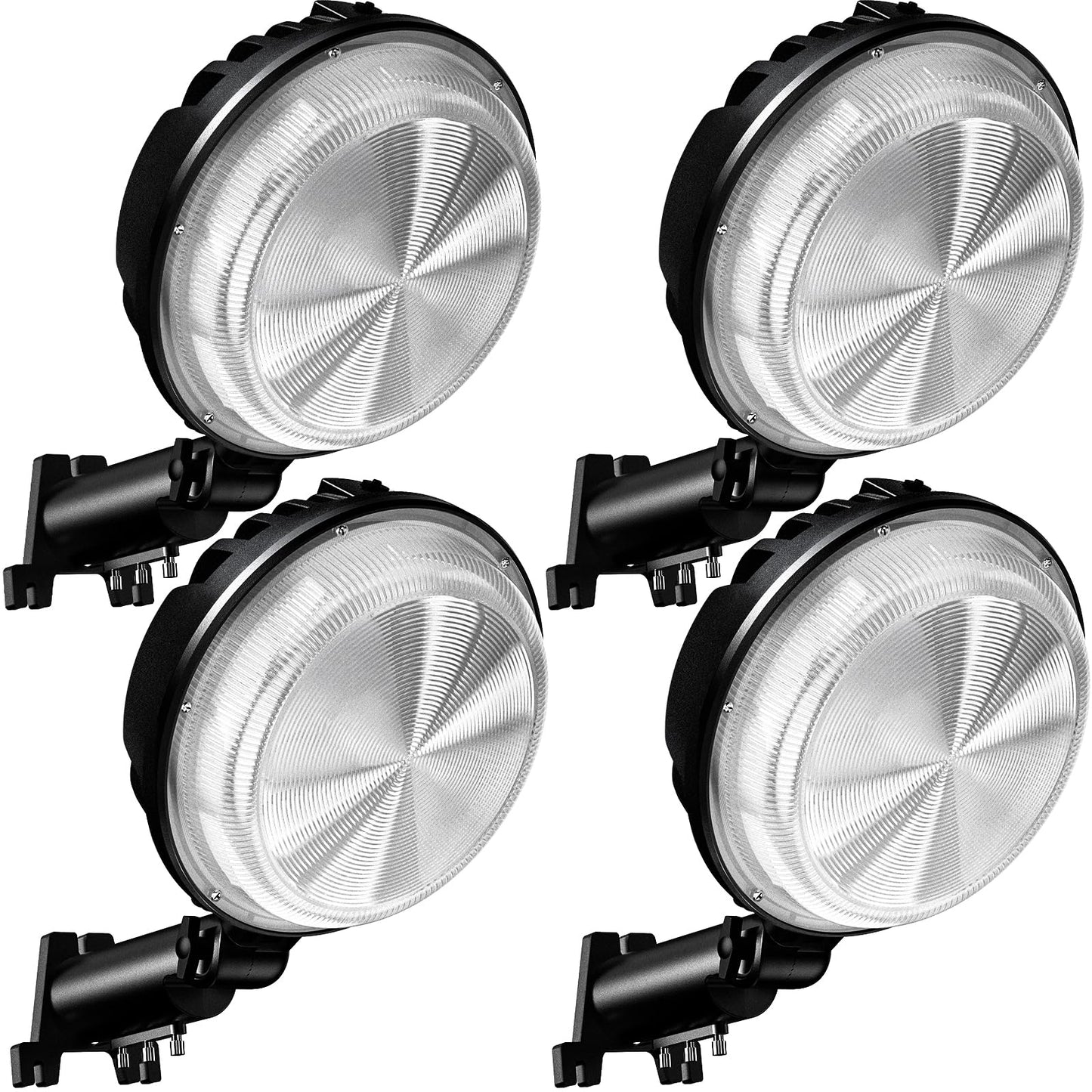 MOONTIP 150W 4 Pack 20000LM Dusk to Dawn Outdoor Lighting, LED Barn Lights Outdoor with 150° Adjustable Photocell Pole Light 6500K Flood Light, IP66 Waterproof Area Street Light for Garage Yard