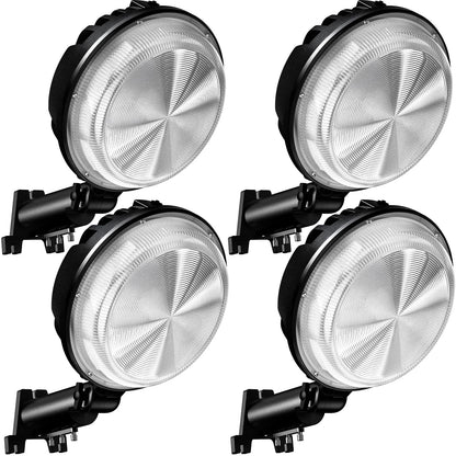 MOONTIP 150W 4 Pack 20000LM Dusk to Dawn Outdoor Lighting, LED Barn Lights Outdoor with 150° Adjustable Photocell Pole Light 6500K Flood Light, IP66 Waterproof Area Street Light for Garage Yard