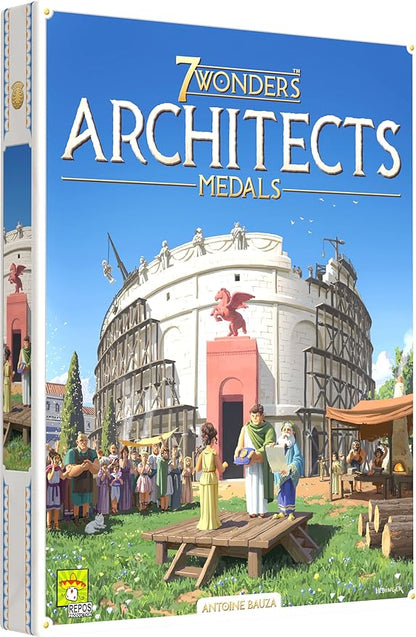 Asmodee 7 Wonders Architects Medals Expansion - New Wonders Medals and Strategies Await Civilization Strategy Game for Kids and Adults Ages 8+ 2-7 Players 25 Minute Playtime