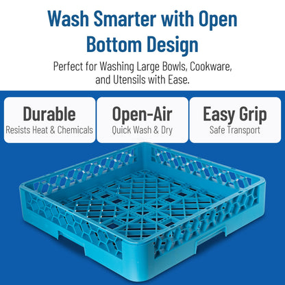 Carlisle FoodService Products RB14 OptiClean Bowl/Open Rack, Blue (Pack of 6)