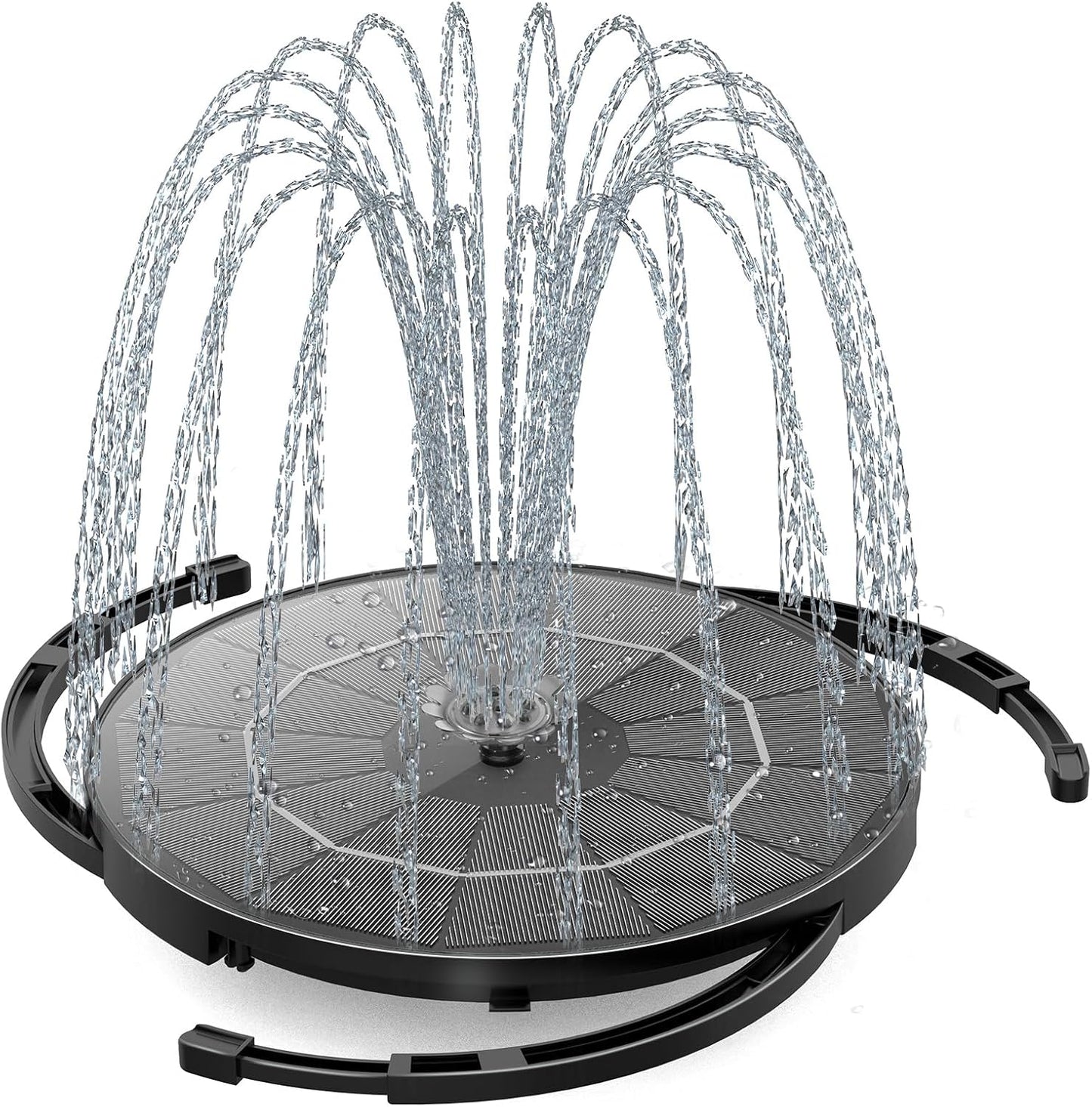 AISITIN Solar Fountain Pump - DIY Water Feature with 6 Nozzles & 3.9ft Cord for Bird Baths, Gardens, Ponds