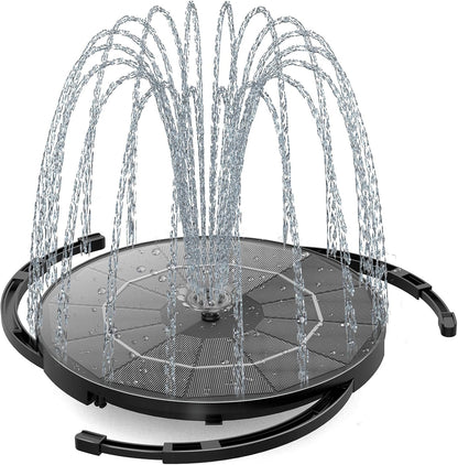 AISITIN Solar Fountain Pump - DIY Water Feature with 6 Nozzles & 3.9ft Cord for Bird Baths, Gardens, Ponds