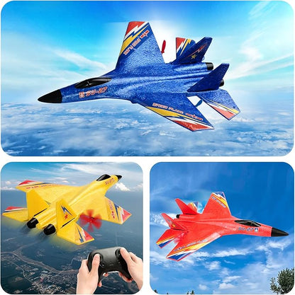 SU27 RC Fighter Plane Beginner Friendly RC Airplane 6-Axis Auto-Stabilizer Remote Control Glider Aircraft Ready to Fly Crash Resistant 2 Batteries