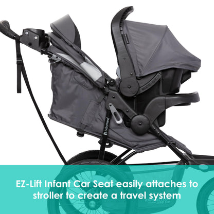 Baby Trend Expedition® Zero Flat Jogger Travel System with LED Lights, Dash Blue