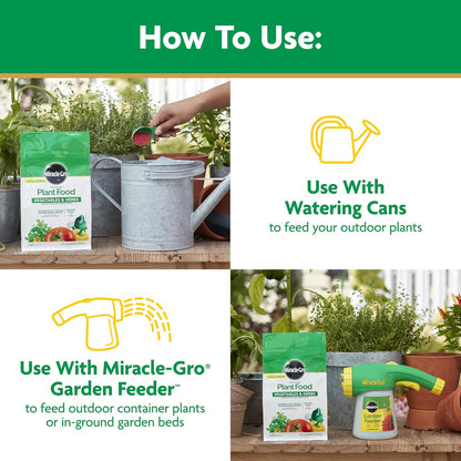 Miracle-Gro Water-Soluble Plant Food - Boost Vegetable & Herb Growth - 2 lbs for Abundant Harvest