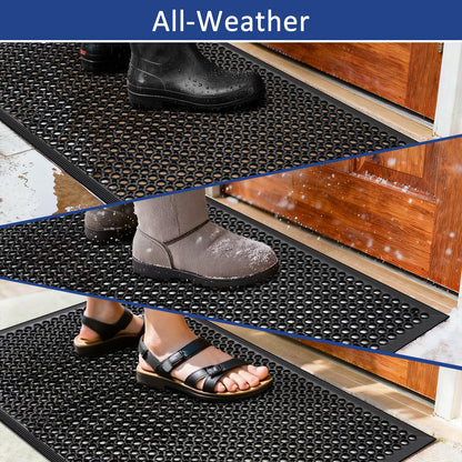 Rubber Floor Door mat Anti-Fatigue Commercial Restaurant Floor Mats 36" x 60" New Heavy Duty Non Slip Rubber Kitchen Drainage Mat Black Bar Floor Mat