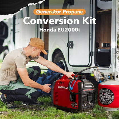 Hutch Mountain Generator Propane Conversion Kit Honda EU2000i - Dual-Fuel Conversion for Propane & Gasoline - Portable Generator Backup Kit for Home Emergencies, Camping, and RVs