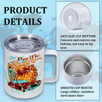 Lilsofee 25 Pack 12 oz Sublimation Mugs with Handle and Lid Straw Stainless Steel Blank Tumbler Coffee Mug Double Vacuum Insulation Heat Press Transfer Printing DIY Cups