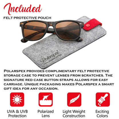 PolarSpex Polarized Sunglasses for Men and Women – UV Protection, Durable & Lightweight Retro Sunglasses for Driving, Fishing