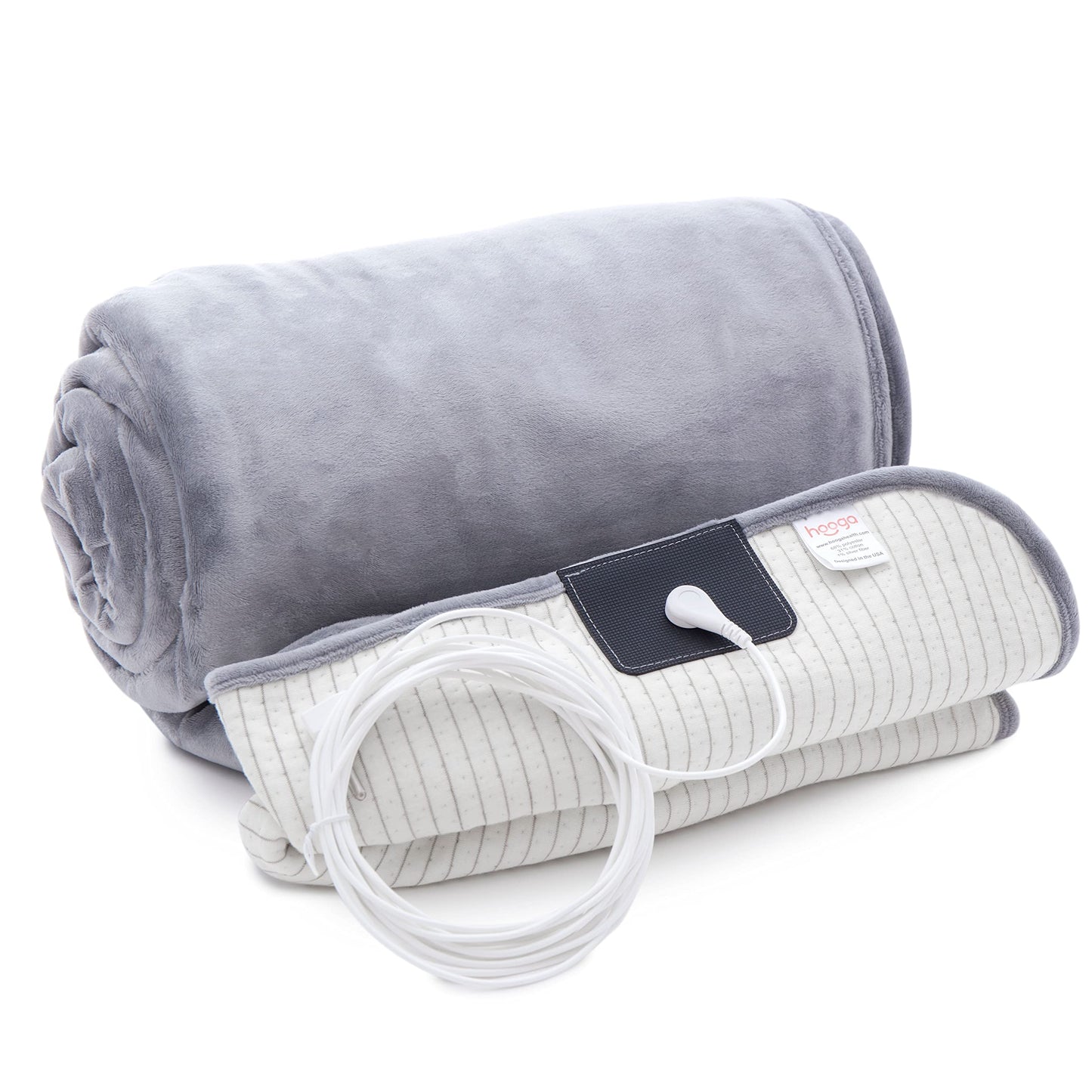 hooga Grounding Blanket for Improved Sleep, Pain Relief, Energy, Inflammation. Grounded Throw, Earth Connected Bedding. Conductive Silver Fiber. Grounding Cord Included. 60x80 Inch, Queen Size.
