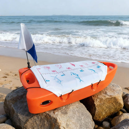 AUSLEE SEAVO Spearfishing Float Boat with Carry Straps Fishing Dive Float Buoy Spearfishing Buoy Snorkeling Freediving (Orange)