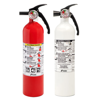 Kidde Kitchen Fire Extinguishers for Home & Office Use, 2 Pack & Fire Extinguisher for Home, 1-A:10-B:C, Dry Chemical Extinguisher, Red, Mounting Bracket Included, 2 Pack