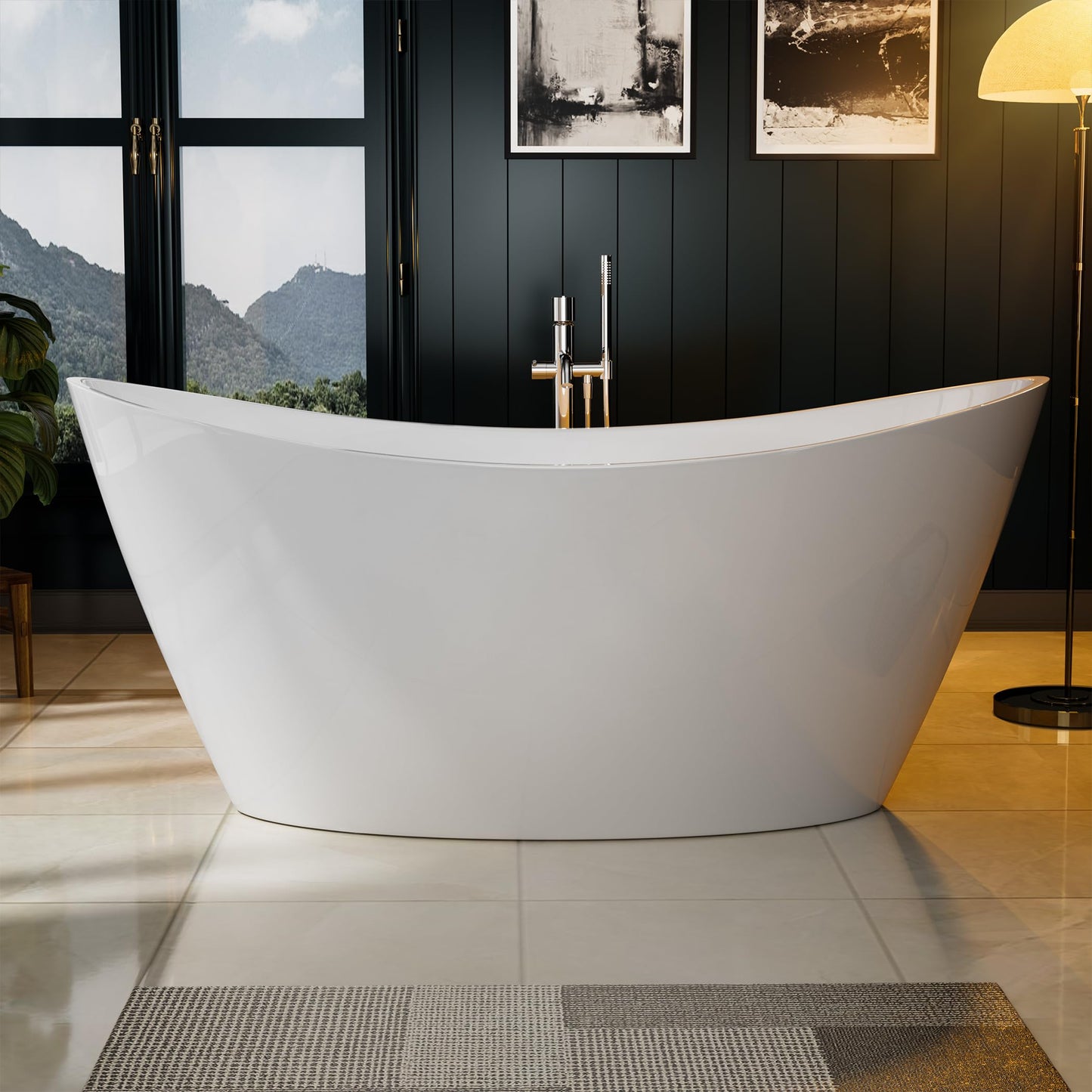 Empava EMPV-FT1518 67" Acrylic Freestanding Bathtub