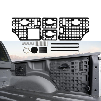 OUSUWO Side Truck Bed Molle Panel Rack System Compatible with 2015-2023 Ford F150 Accessories 5.5FT Cargo Storage Organizer Tools Rack Fit for 2015-2023 F-150 Accessories