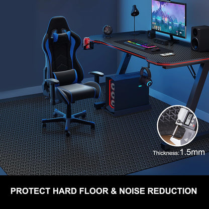 Office Chair Mat for Hard Floor, 60"x75" Large Durable Computer Chair Mat, Unique Y-Shaped Pattern Floor Protector Rug for Rolling Chairs, Anti-Slip Waterproof Desk Floor Mat for Work, Home, Gaming