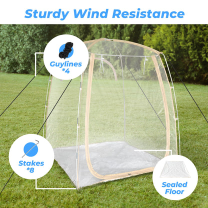 All Weather Proof Pod Sports Pod,540°View Weather Tent,2-4 Person Instant Tent with Sealed Floor,Outdoor Screen House with Carrying Bag,Weather Shelter for Sport Event,Camping,Fishing-70 Lx70 Wx63 H