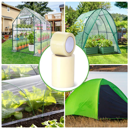 Ohuhu 4 Tiers 11 Shelves Greenhouses with 3" x 98' Repair Tape, Outdoor Walk-in Green House with Reinforced Clear Plastic Film Tape