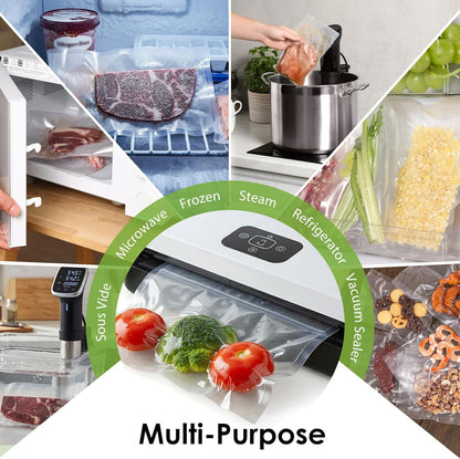 Vacuum Sealer Bags - 150 Precut Food Saver Bags | BPA Free, Puncture Resistant, Meal Prep Sizes