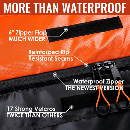Car Rooftop Cargo Carrier Bag, Asinking 22 Cubic Feet Waterproof Tear-Resistant Car Roof Bag for All Vehicle with/Without Racks - Non-Slip Mat, 6 Door Hooks, 2 Extra Straps, Luggage Lock