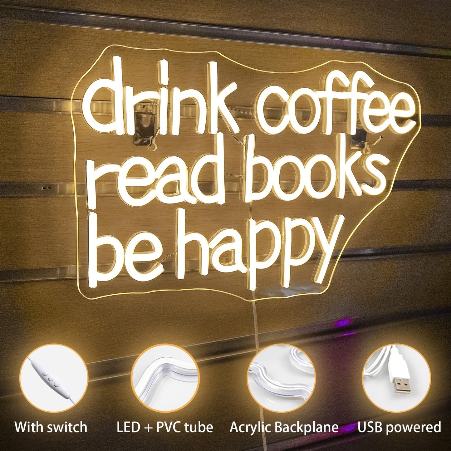 Looklight Better Together Neon Sign,Neon Light for Wall Decor,Wedding Neon Sign,Warm White Led Neon Light USB Letters Neon Signs Led Signs for Wedding,Engagement Party,Birthday