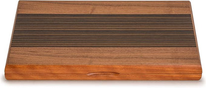 Yellow Mountain Imports Wooden Inlaid Backgammon Game Set Pasadena - Classic Strategy Board Game Set with Acrylic Playing Pieces &amp Wooden Dice Cups 15-inch Board
