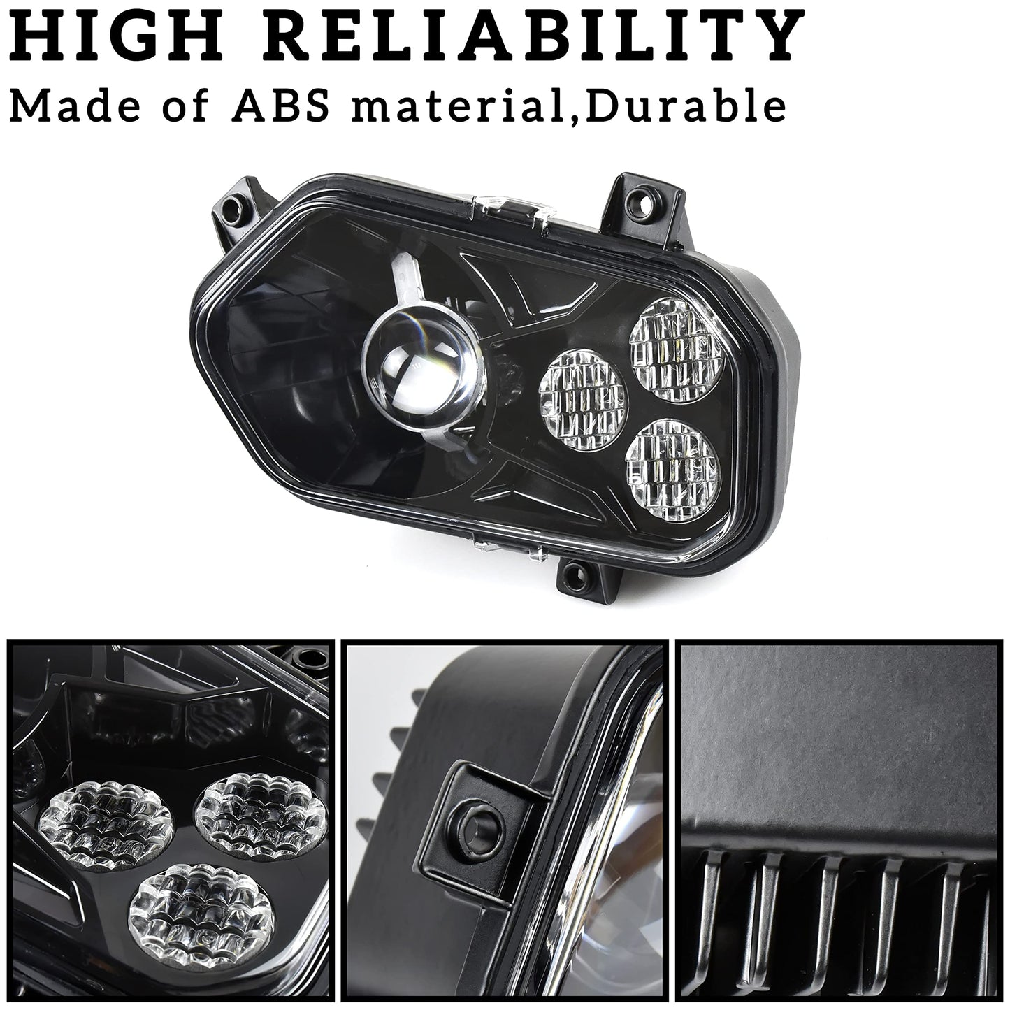 SAUTVS LED Headlights with Angel Eye for Sportsman, LED Head Lights Front Lamps with High Low Beam Lights for Polaris Sportsman 400 500 550 570 800 850 2009-2017 Accessories