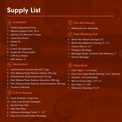 Adventure Medical Kits Sportsman Series Medical Kit - 300 - First Aid Kit for Camping, Hiking, Hunting & More - For 6 People for 7 Days - Includes Bandages, Medicine, Guide Book & More
