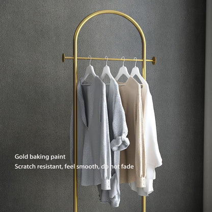 BUZUEY Freestanding Clothing Rack with Marble Base,Modern Gold Arch Garment Rack for Small Spaces,Sturdy Metal Coat Rack,Clothes Racks for Hanging Clothes in Bedroom,Closet,Entryway,Boutique Display