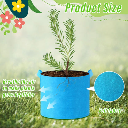 Ziliny 24 Pcs Multicolor Fabric Plant Grow Bags - Thickened Non-Woven Pots with Handles | 5 Gallon Size