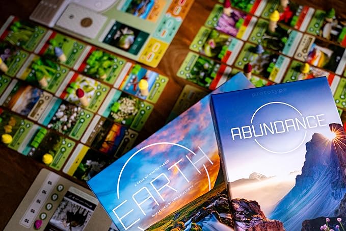Inside Up Games Earth: Abundance Expansion | Board Game Expansion | Ecosystem Building Card Drafting Action Selection | 1 to 6 Players | 45-90 Minute Playtime | Ages 13+