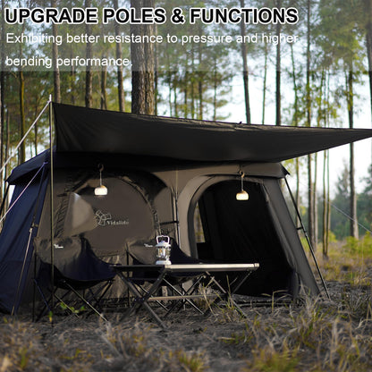 Vidalido Tents，6-8 Person Camping Tent with Extended Vestibule，2 Room Weather Resistant Family Tents，Easy Install Waterproof Outdoor Tent for Backpacking and Camping Hiking