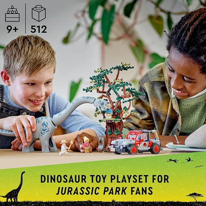 LEGO Jurassic World Brachiosaurus Discovery 76960 Jurassic Park 30th Anniversary Dinosaur Toy Featuring a Large Dinosaur Figure and Brick Built Jeep Wrangler Car Toy Fun Gift Idea for Kids Aged 9+