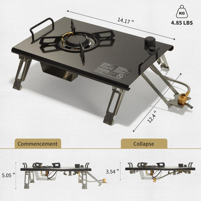 Naturehike Camping Gas Stove for IGT Table, Folding Isobutane Stove with Carry Bag, Portable Camp Stove for Outdoor Car Camping Cooking Tailgating