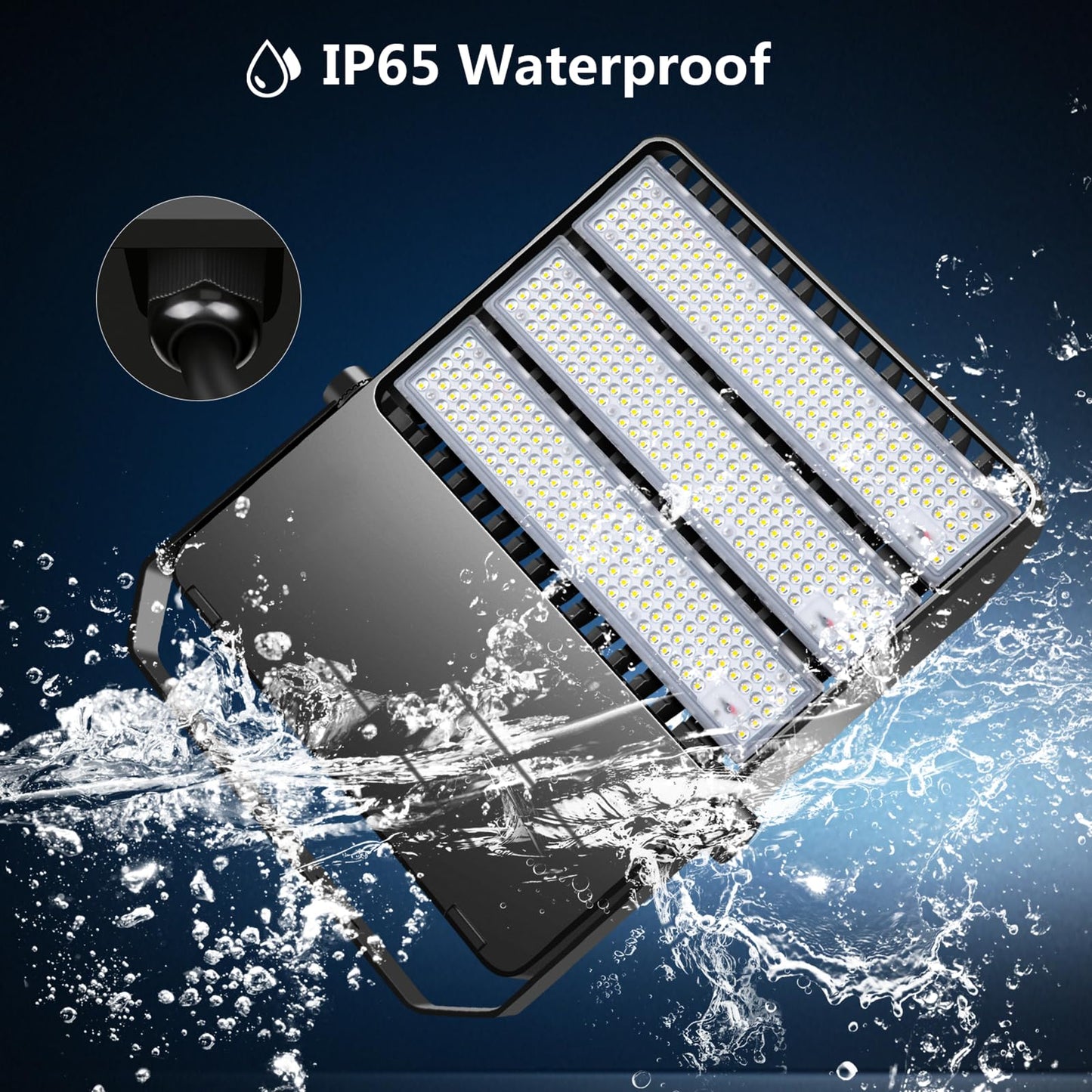 Tomourd 58000LM Super Bright LED Stadium Light 360W, Shoe Box Flood Light for Parking Lot & Sports Arena, 5000K 110-277V IP65 Waterproof Commercial Outdoor Security Lighting, Yoke Mount Fixture