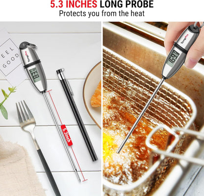TempPro Digital Food Thermometer - Super Long Probe for Cooking, Baking & BBQ | 2 Pack