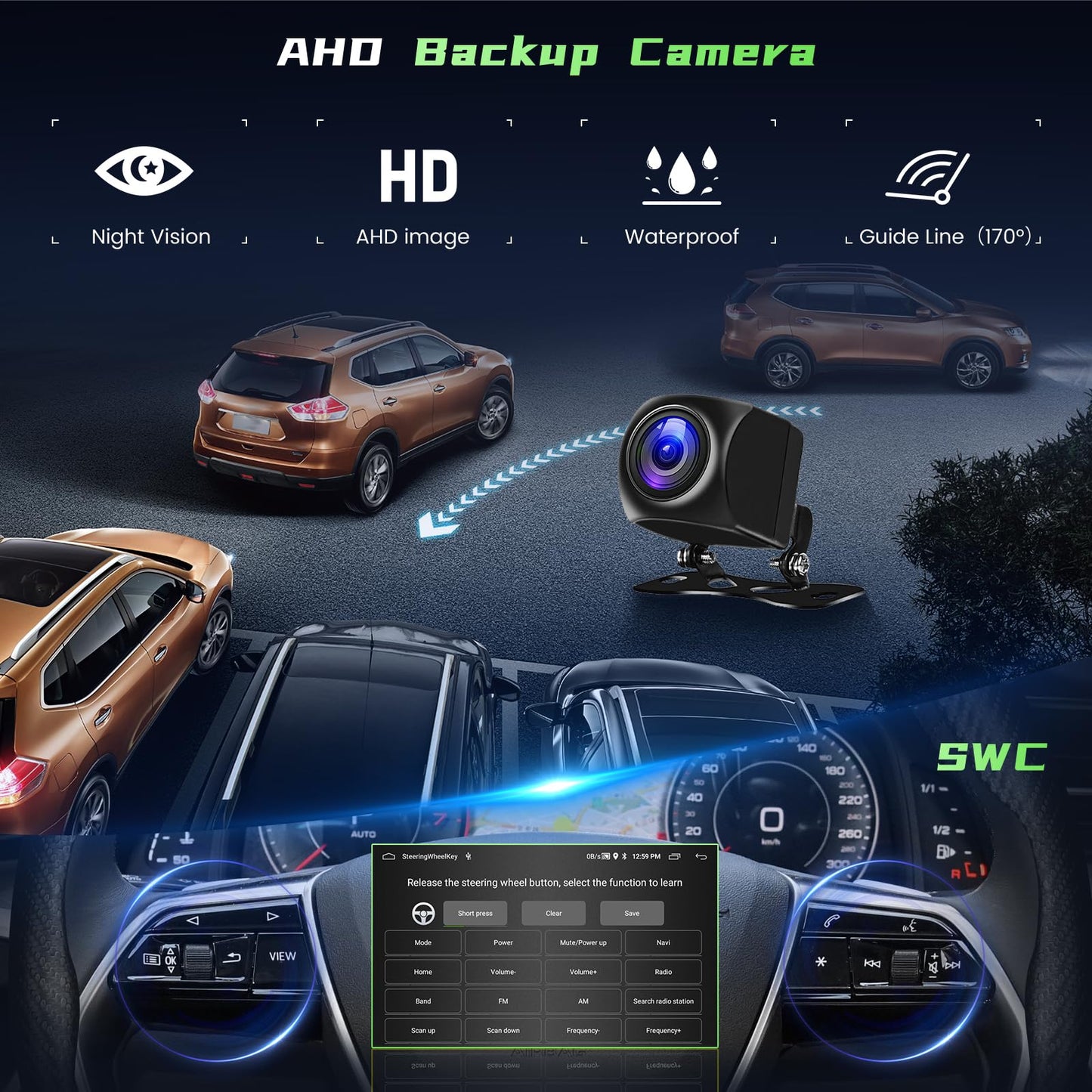 [4Core 64G] Android 15 Car Stereo for Ford Expedition 2007-2014(Manual A/C), Hikity 9'' Touchscreen Expedition Radio Wireless CarPlay Android Auto GPS Mirror Link 5G WiFi Bluetooth FM/EQ Backup Camera