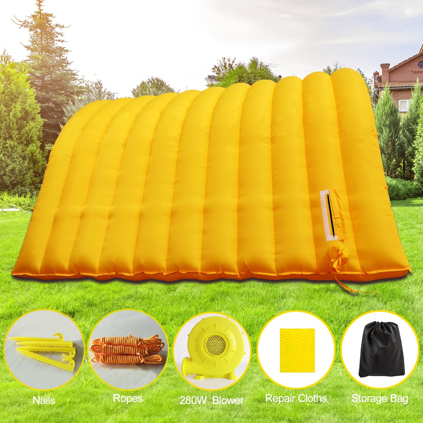 xmaybang Inflatable Sports Tunnel Entrance with Blower Football Tunnel Tent Entryway for Business Advertise Party Exhibition Promotion Street,Shop,Supermarket,School(Orange, 16.5 x 10 x 10FT)