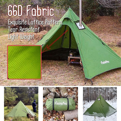 FireHiking Hot Tent with Stove Jack Ultralight Teepee Half Inner Tent for 1-2 Person Camping