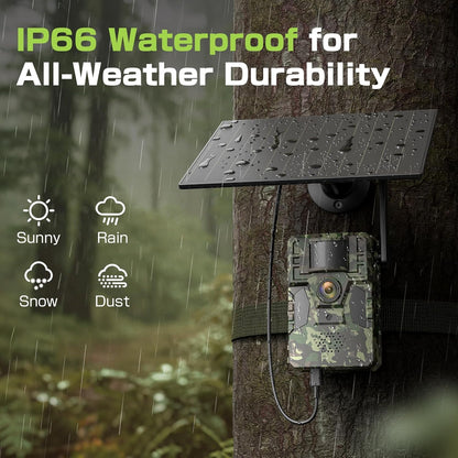TKENPRO 4G LTE Cellular Trail Camera, Unlimited Data Plan AI Animal Detection with 2K Live Video Game Camera, No WiFi Needed, IP66 Water-Resistant Trail cam Night Vision & Motion-Activated