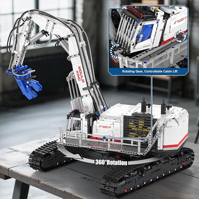 Mould King Engineering Excavator Building Sets 17062 Large RC Construction Building Kits with APP Remote Control STEM Construction Vehicles Model for Adults(4195PCS)